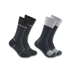 Carhartt Force® Meias de cano médio com biqueira de aço, embalagem de 2 pares