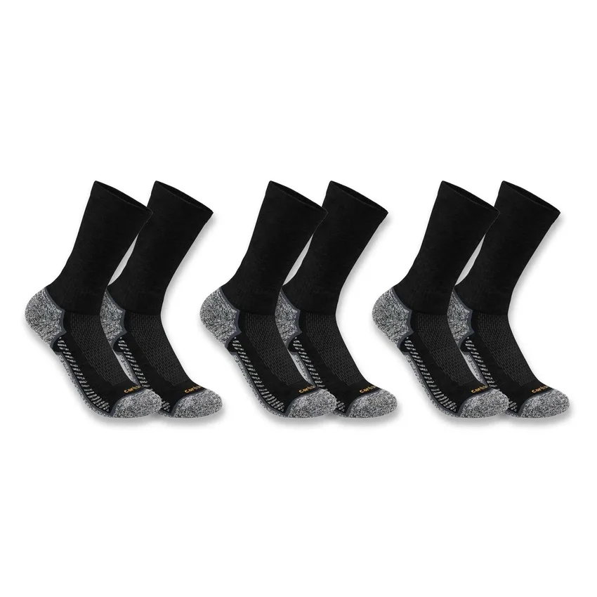 Carhartt Force® Meias de cano médio, embalagem de 3 pares
