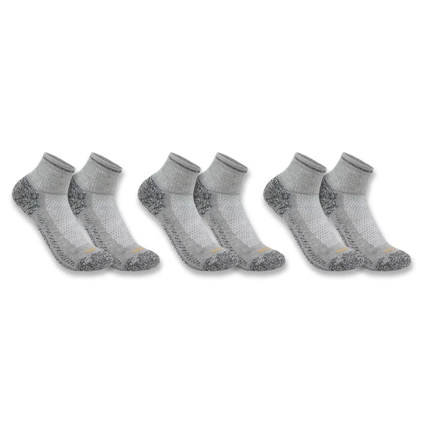 Carhartt Force® Meias de meio pé de peso médio, embalagem de 3 pares