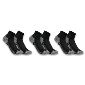 Carhartt Force® Meias de meio pé de peso médio, embalagem de 3 pares