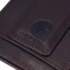 Carteira com bolso frontal em couro curtido a óleo