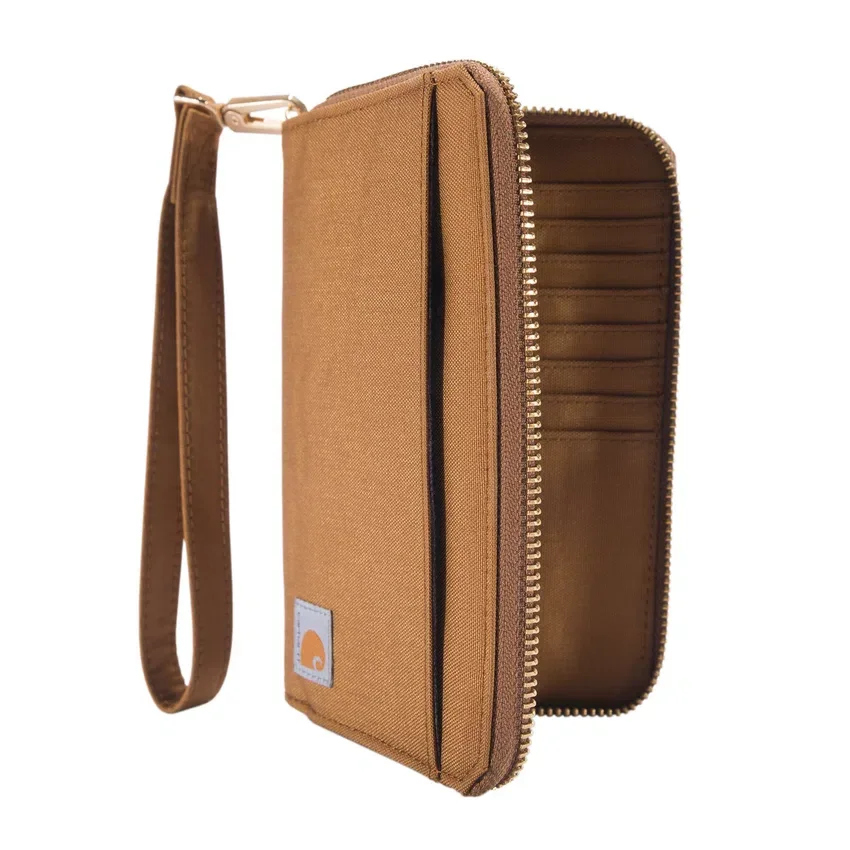 Carteira tipo clutch plana em nylon Duck
