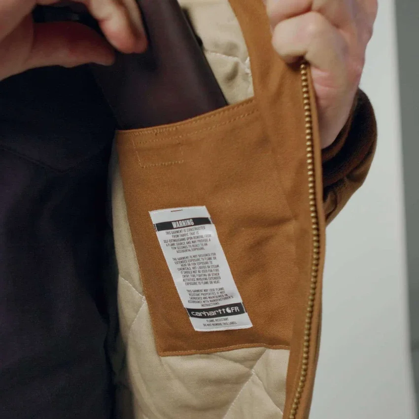 Casaco Active Jacket para homem, corte largo, em tecido de algodão e linho, com isolamento térmico - Casacos resistentes ao fogo