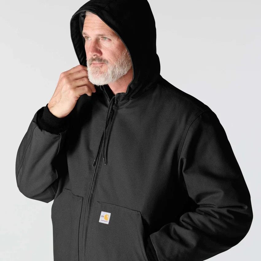 Casaco Active Jacket para homem, corte largo, em tecido de algodão e linho, com isolamento térmico - Casacos resistentes ao fogo