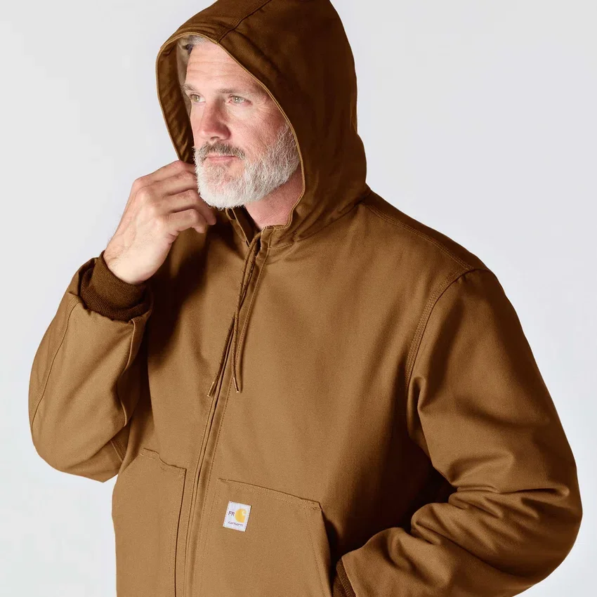 Casaco Active Jacket para homem, corte largo, em tecido de algodão e linho, com isolamento térmico - Casacos resistentes ao fogo