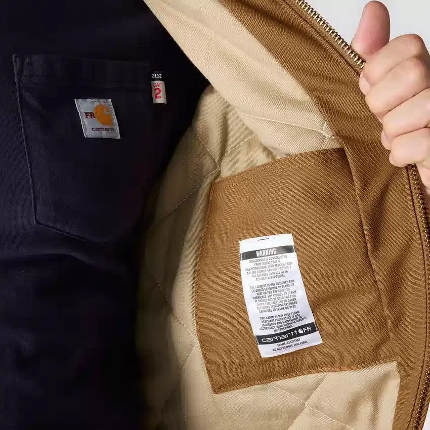 Casaco Active Jacket para homem, corte largo, em tecido de algodão e linho, com isolamento térmico - Casacos resistentes ao fogo