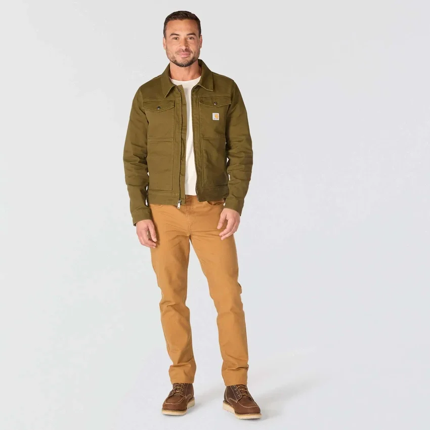 Casaco Berwick em Duck Canvas para homem, corte descontraído e tecido Rugged Flex