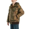 Casaco camuflado com capuz e isolamento térmico em lona com fecho frontal para rapazes (Crianças/Jovens)