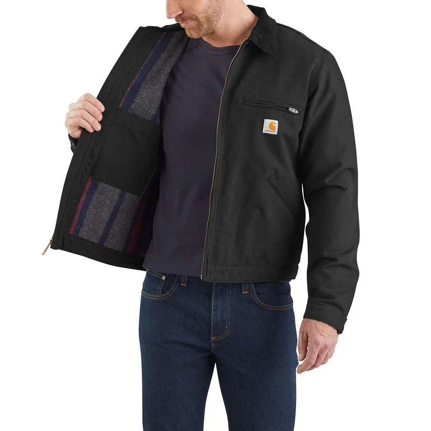 Casaco carhartt J01 «Detroit Jacket» para homem, icónico, com forro de manta de pato