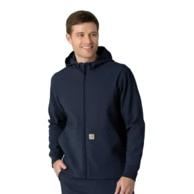 Casaco com capuz de malha polar colada