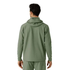 Casaco com capuz de malha polar colada