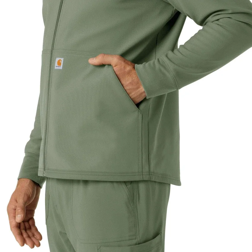 Casaco com capuz de malha polar colada