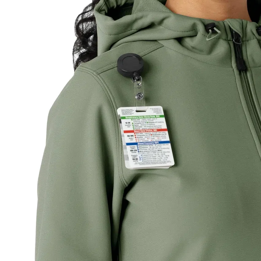 Casaco com capuz de malha polar laminada para mulher
