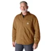 Casaco de camisa acolchoado de corte largo e tecido pesado com fecho de molas Rain Defender®