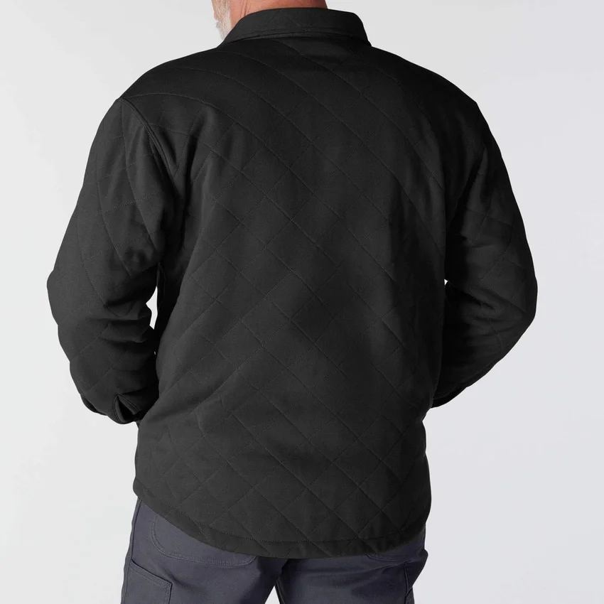Casaco de camisa acolchoado de corte largo e tecido pesado com fecho de molas Rain Defender®