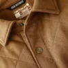 Casaco de camisa acolchoado de corte largo e tecido pesado com fecho de molas Rain Defender®