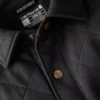 Casaco de camisa acolchoado de corte largo e tecido pesado com fecho de molas Rain Defender®