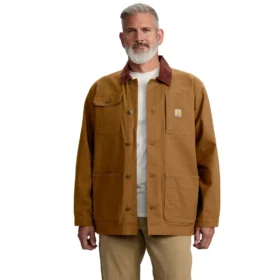 Casaco de trabalho masculino Rugged Flex, de corte largo, em algodão duck elástico