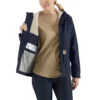 Casaco feminino resistente ao fogo Full Swing® de corte largo Quick Duck® com forro Sherpa