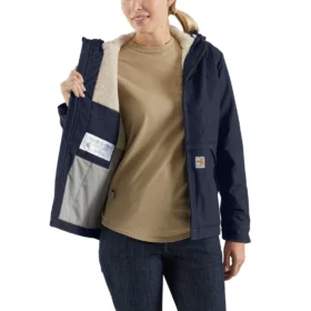Casaco feminino resistente ao fogo Full Swing® de corte largo Quick Duck® com forro Sherpa