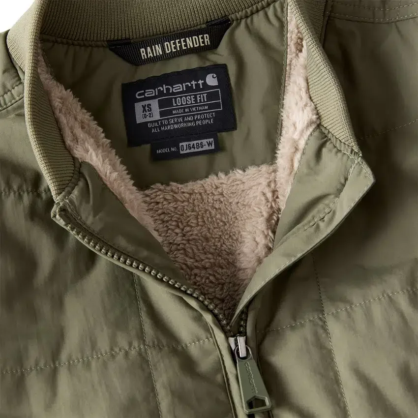 Casaco feminino Rockford leve, com forro de sherpa, isolante e resistente à água - Casaco Rain Defender