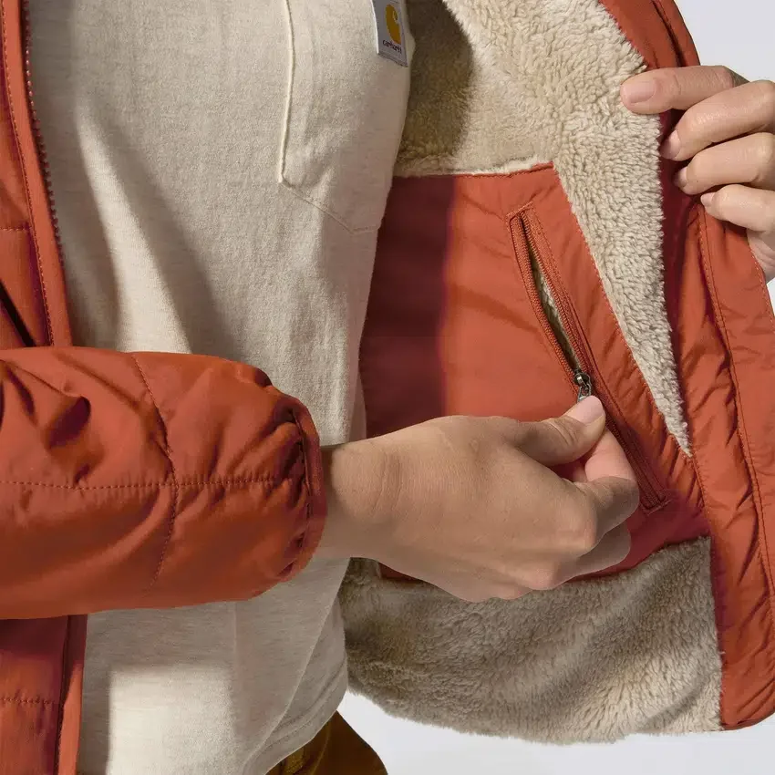 Casaco feminino Rockford leve, com forro de sherpa, isolante e resistente à água - Casaco Rain Defender