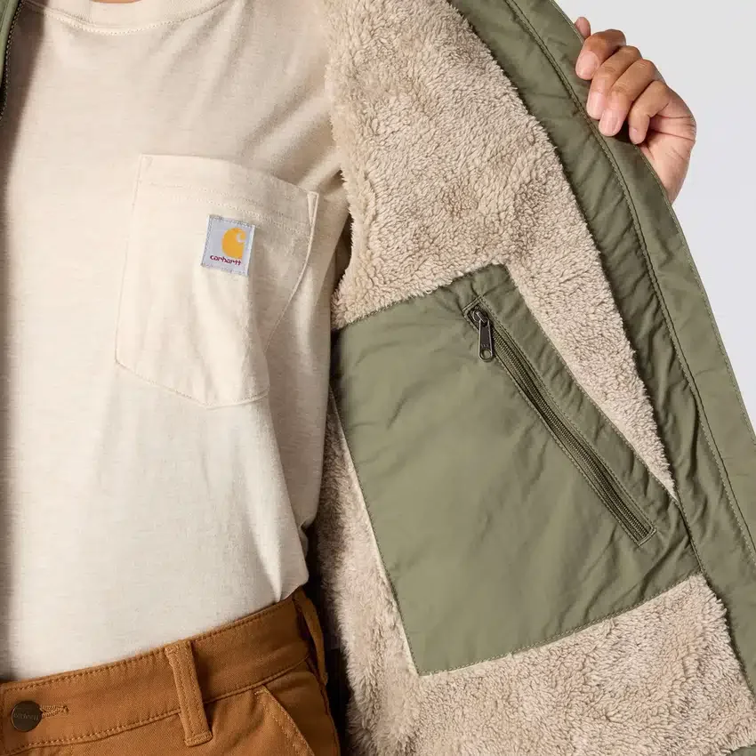 Casaco feminino Rockford leve, com forro de sherpa, isolante e resistente à água - Casaco Rain Defender