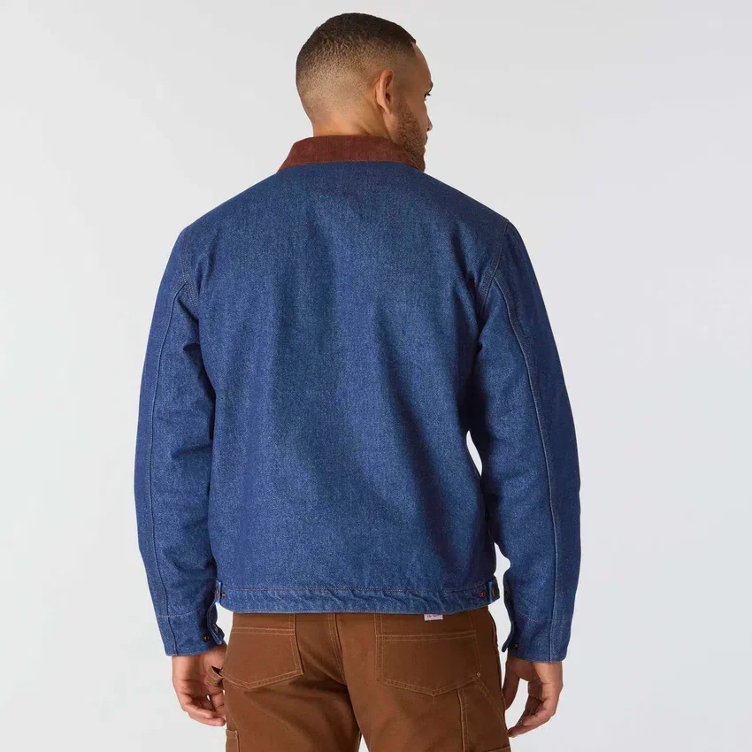 Chore Coat em ganga da série Crafted para homem, com forro em sherpa