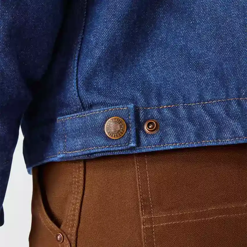 Chore Coat em ganga da série Crafted para homem, com forro em sherpa