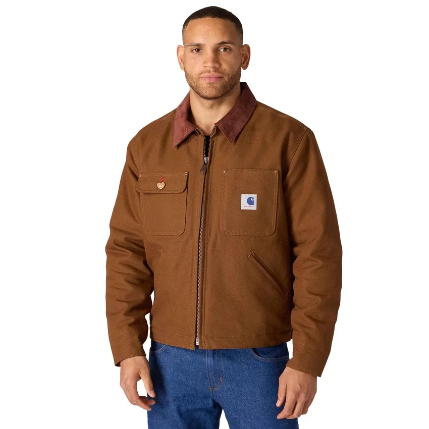 Chore Coat para homem da série Crafted, em tecido de algodão e forro de sherpa