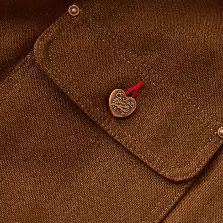 Chore Coat para homem da série Crafted, em tecido de algodão e forro de sherpa
