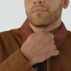Chore Coat para homem da série Crafted, em tecido de algodão e forro de sherpa