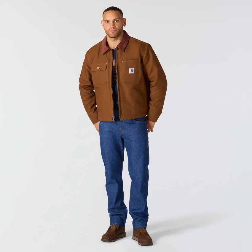 Chore Coat para homem da série Crafted, em tecido de algodão e forro de sherpa