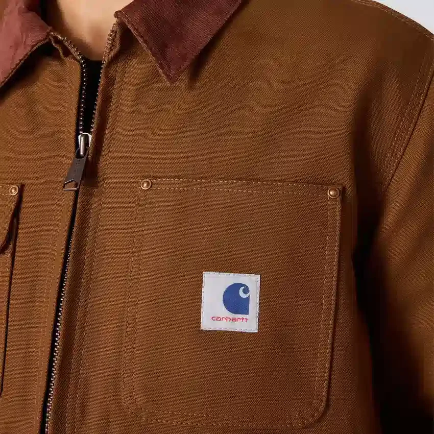 Chore Coat para homem da série Crafted, em tecido de algodão e forro de sherpa