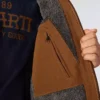 Chore Coat para homem da série Crafted, em tecido de algodão e forro de sherpa