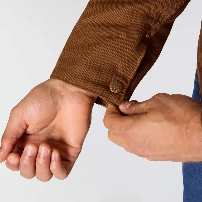 Chore Coat para homem da série Crafted, em tecido de algodão e forro de sherpa