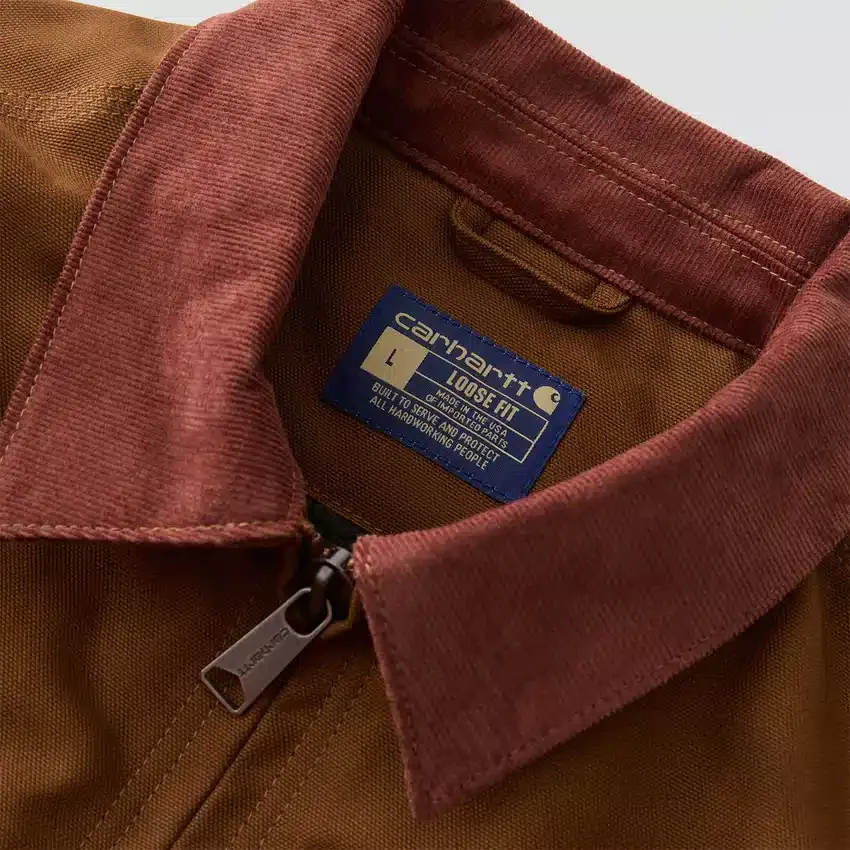 Chore Coat para homem da série Crafted, em tecido de algodão e forro de sherpa