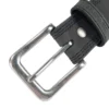 Cinto de couro com costura tripla