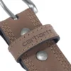 Cinto de couro com costura tripla