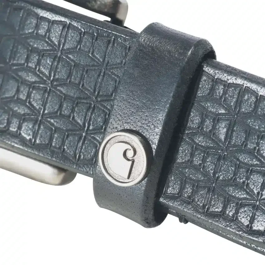 Cinto feminino em couro de sela com padrão de trançado