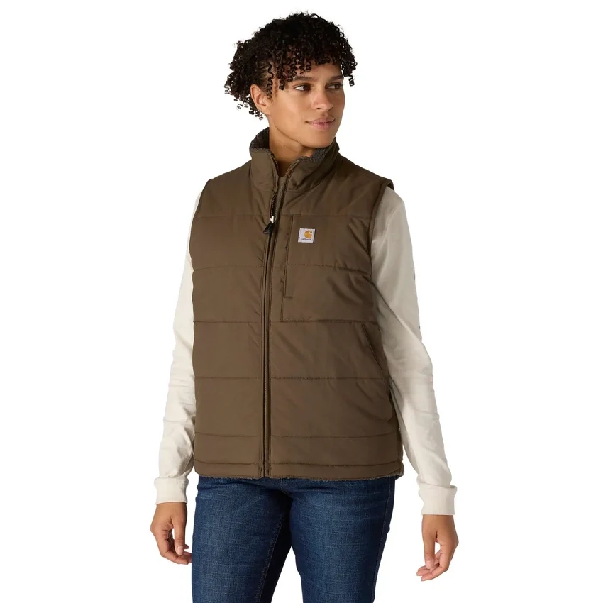 Colete acolchoado reversível, isolado e resistente à água para mulher Montana - Colete Rain Defender