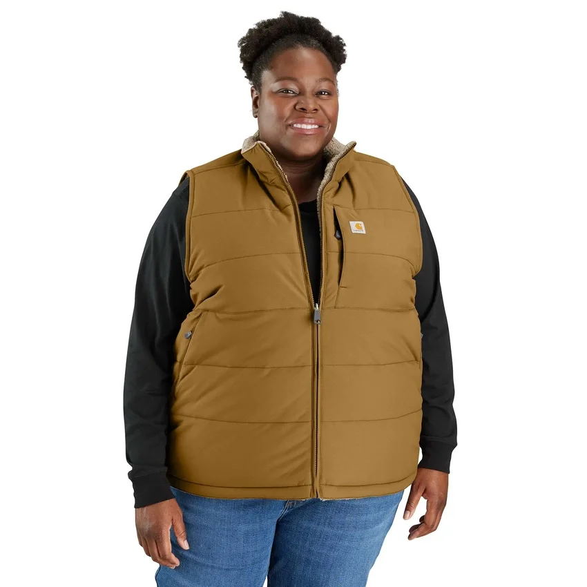 Colete acolchoado reversível, isolado e resistente à água para mulher Montana - Colete Rain Defender