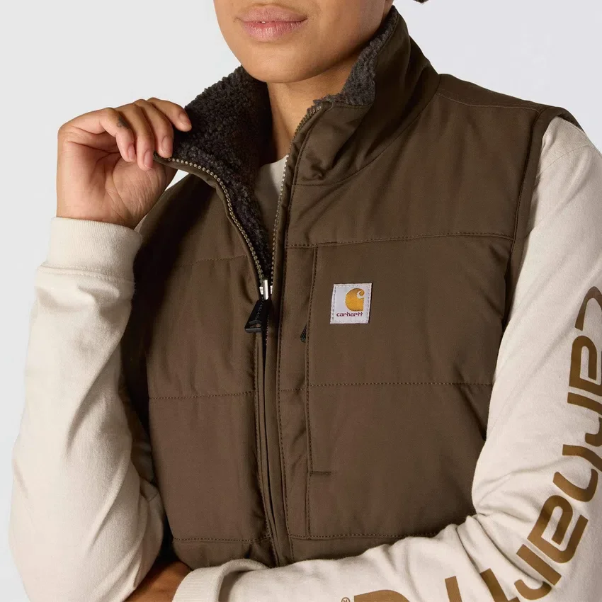 Colete acolchoado reversível, isolado e resistente à água para mulher Montana - Colete Rain Defender