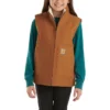 Colete de lona com forro de sherpa para meninas (crianças/jovens)