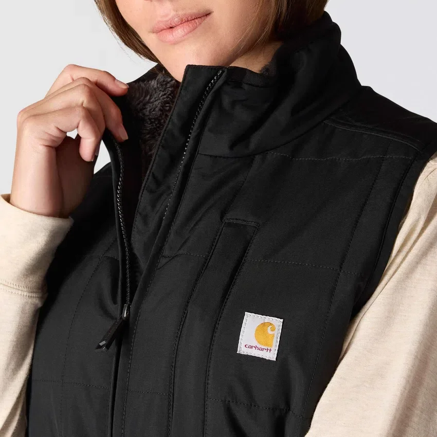 Colete feminino com forro Sherpa, isolante e resistente à água - Colete Rain Defender