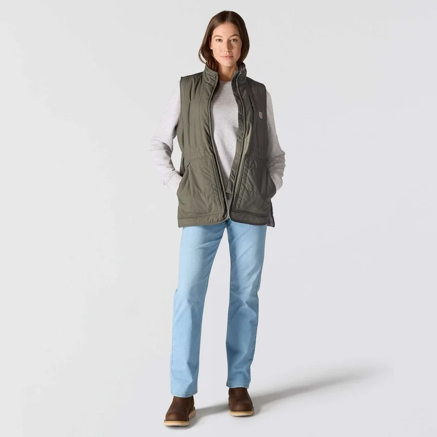 Colete feminino com forro Sherpa, isolante e resistente à água - Colete Rain Defender