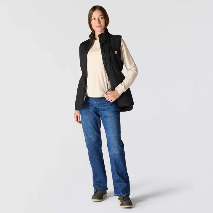 Colete feminino com forro Sherpa, isolante e resistente à água - Colete Rain Defender