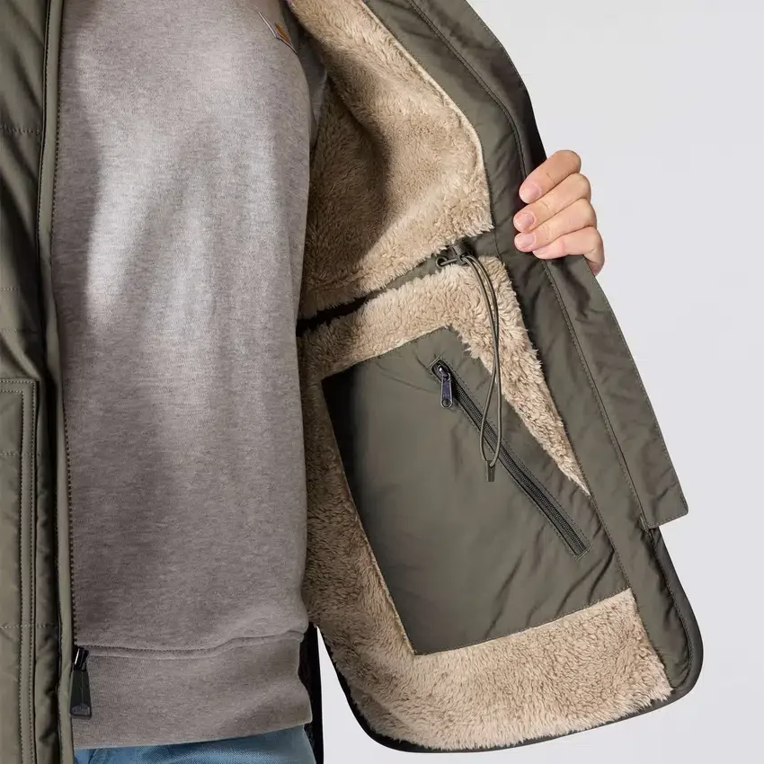Colete feminino com forro Sherpa, isolante e resistente à água - Colete Rain Defender