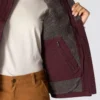Colete feminino de algodão duck lavado com forro de sherpa e gola alta