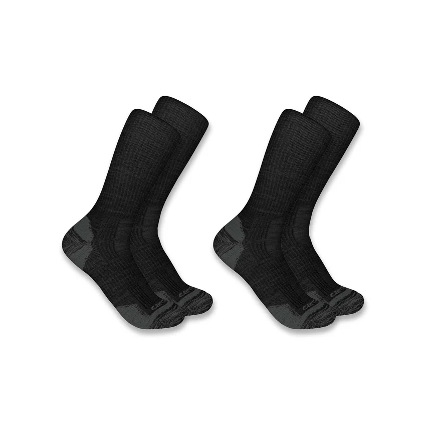 Conjunto de 2 pares de meias curtas de mistura de lã sintética de espessura média